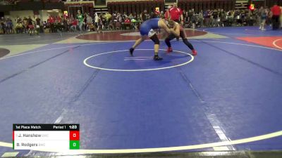 200 lbs 1st Place Match - Jaydeen Hanshew, Glasgow Wrestling Club vs Benjamin Rodgers, Belgrade Wrestling Club