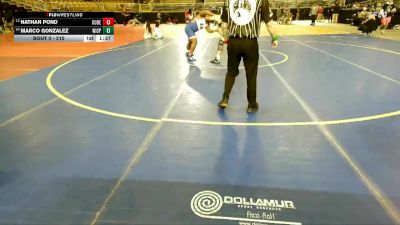 215 lbs Champ. Round 2 - Nathan Pond, Cocoa Beach vs Marco Gonzalez, Winter Springs