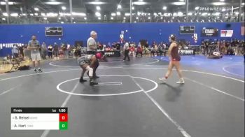 130 lbs Final - Shea Reisel, Somonauk vs Amiyah Hart, Toss 'em Up