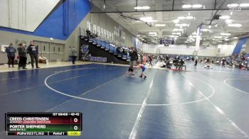 40-42 lbs Round 2 - Porter Shepherd, Hook`Em W.C. vs Creed Christensen, Altamont Longhorn Wrestling