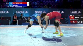 62 kg 1/8 Final - Aisuluu Tynybekova, Kyrgyzstan vs Nonoka Ozaki, Japan
