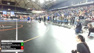 117 lbs Cons. Semis - Brianna Hansen, Takedown Express Wrestling Club vs Elaiza Adame, Mat Demon Wrestling Club