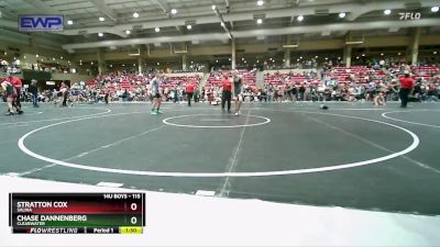 115 lbs Cons. Round 2 - Chase Dannenberg, Clearwater vs Stratton Cox, Salina