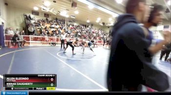 138 lbs Champ. Round 3 - Kieran Daugherty, Yucaipa vs Allen Elizondo, Villa Park