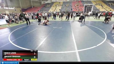 117 lbs Semifinal - Brogan Bingham, ID vs Rosco Lewis, OK