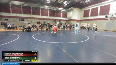 125 lbs Cons. Round 3 - Griffin Willardson, Riverton Wolf Pack Wrestling vs Witton Williams, Payson Lion Wrestling Club