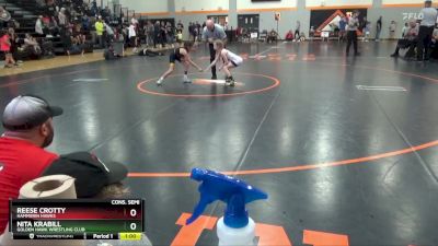 B-3 lbs Cons. Semi - Reese Crotty, Hammerin Hawks vs Nita Krabill, Golden Hawk Wrestling Club