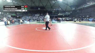 Boys 3A 150 lbs Cons. Round 3 - Gunnar Jensen, Shelton vs Spencer Hamilton, Ferndale