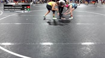 130/140 Round 1 - James Walter Novillo, Longwood Wrestling Club vs Penelope Hall-Philbrick, White Knoll Youth