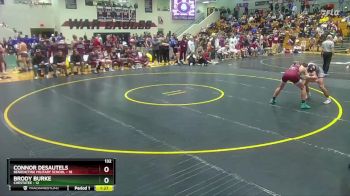 132 lbs Semis & 3rd Wb (16 Team) - Connor Desautels, Benedictine Military School vs Brody Burke, Chestatee