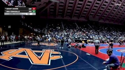 4A-126 lbs Cons. Round 1 - Grant Adams, Cartersville vs Ben Tomasello, St Pius X School