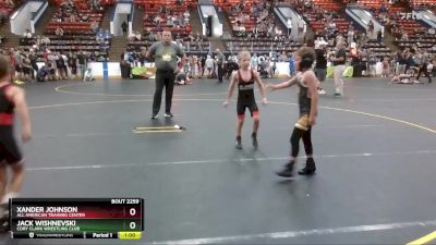 61 lbs Cons. Round 3 - Xander Johnson, All American Training Center vs Jack Wishnevski, Cory Clark Wrestling Club