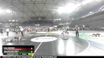 58 lbs Cons. Round 3 - Cali Romero, Victory Wrestling-Central WA vs Brooklynn West, Olympia Wrestling Club