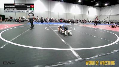 85 lbs Rr Rnd 5 - Reese Ford, POWA K-6 vs Lily Thompson, Untouchables Girls Teal