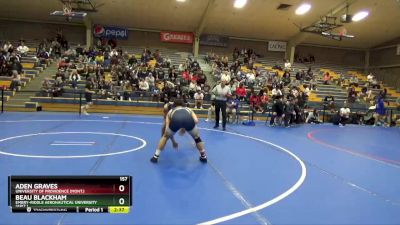 157 lbs Semifinal - Aden Graves, University Of Providence (Mont.) vs Beau Blackham, Embry-Riddle Aeronautical University (Ariz.)