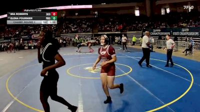 G 145 lbs Champ. Round 1 - Mia Roberts, Zachary Girls vs Elena Fournier, Parkway Girls