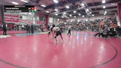 190 lbs Cons. Semi - Jonathan Corona, Santa Barbara vs Dylan Baetsle, La Canada