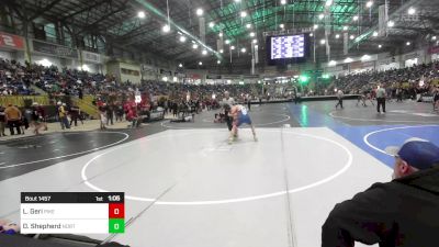 145 lbs Round Of 16 - Luke Geri, Pikes Peak Warriors vs Denton Shepherd, North Park Ms