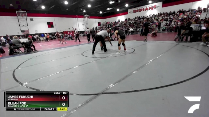 113 lbs Quarterfinal - Elijah Poe, Calvary Chapel SA vs James Fukuchi ...