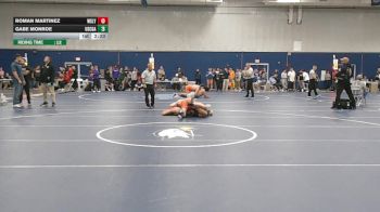 184 lbs Semifinal - Roman Martinez, Wesleyan (CT) vs Gabe Monroe, Coast Guard