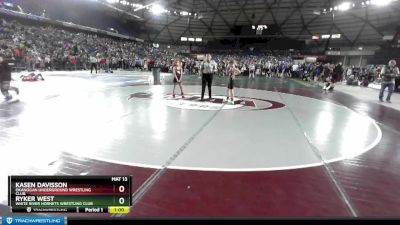 70 lbs Champ. Round 2 - Ryker West, White River Hornets Wrestling Club vs Kasen Davisson, Okanogan Underground Wrestling Club