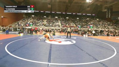 2A-132 lbs 3rd Place Match - Mason Child, Cokeville vs TJ Watkins, Tongue River
