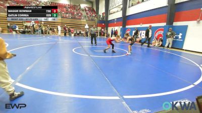 67-73 lbs Rr Rnd 2 - Maggie Bowman, Team Tulsa Wrestling Club vs Gatlin Correa, Fort Gibson Youth Wrestling