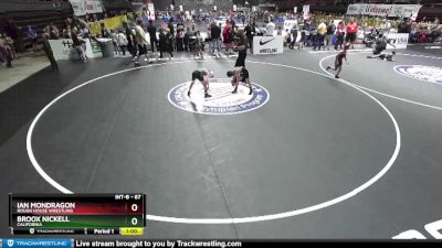 67 lbs Quarterfinal - Ian Mondragon, Rough House Wrestling vs Broox Nickell, California