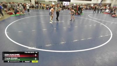 96 lbs Champ. Round 1 - Tyson Rivard, McHenry Wrestling Club vs Odin Duncombe, Pinnacle Wrestling Club