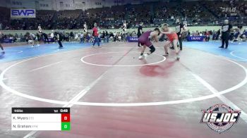 110 lbs Consi Of 16 #1 - Kingston Myers, Comanche Takedown Club vs Noah Graham, Eagle Fang Wrestling