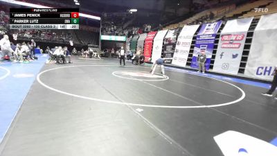 120 Class 3 lbs Cons. Round 3 - Parker Lutz, St. Michael The Archangel vs James Penick, Hillsboro