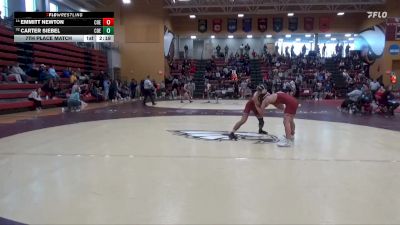 133 lbs 7th Place Match - Emmitt Newton, Coe vs Carter Siebel, Coe