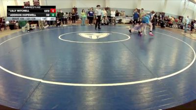 121-128 lbs Semifinal - Lilly Mitchell, King William Youth Wrestling vs Addison Hopewell, Fighting Hornets WC