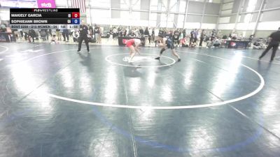 U15 Women - 58 lbs Cons. Round 3 - Makiely Garcia, ID vs SophieAnn Brown, GA