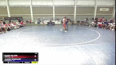 113 lbs Quarterfinals (8 Team) - Kasen Pelzer, Nebraska vs Zaiden Gonzalez, Washington