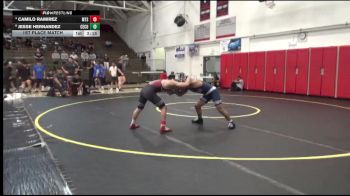 125 lbs 1st Place Match - Camilo Ramirez, Mt. Sac vs Jesse Hernandez, Cerritos College