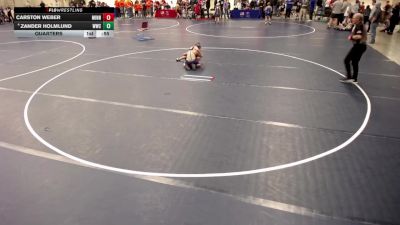 10U - 105 lbs Quarters - Carston Weber, Minnesota vs Zander Holmlund, Waconia Wrestling Club
