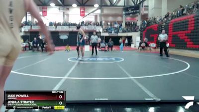 175 lbs Semifinal - Joshua Strayer, Great Crossing High School vs Jude Powell, Fairdale