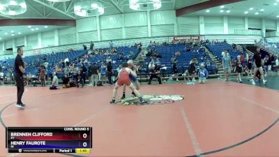 120 lbs Cons. Round 5 - Brennen Clifford, KY vs Henry Faurote, IN