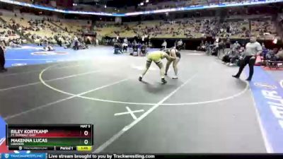 235 Class 2 lbs Quarterfinal - Riley Kortkamp, Ft. Zumwalt East vs MaKenna Lucas, Lebanon