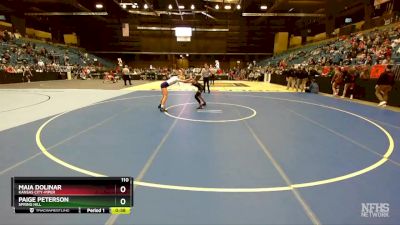 110 lbs Cons. Round 1 - Paige Peterson, Spring Hill vs Maia Dolinar, Kansas City-Piper