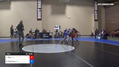 70 kg Round 2 - Timmy Box, Carlsbad Legacy Wrestling vs Ben Sanchez, Wayland Baptist University W