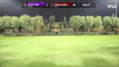 Replay: Whittier vs Redlands | Mar 20 @ 7 PM