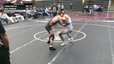 160 lbs Quarterfinals (8 Team) - Riley Kreeger, Owatonna, MN vs Cruise Brolley, Washington, IL