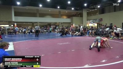 85+90 Round 2 - Gavin Mathis, Wolf Pack Wrestling Club vs Grant Bergeron, Valhalla Wrestling Club