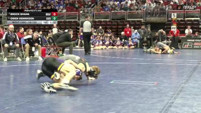 1A-120 lbs Quarterfinal - Brock Shaha, Mount Ayr vs Owen Henriksen, Alburnett