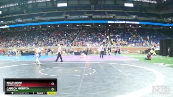 D3-132 lbs Cons. Round 2 - Carson Gorton, Kent City HS vs Bear Geibe, Constantine HS