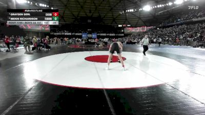 Boys 2A 157 lbs Cons. Semi - Graysen Serl, W. F. West vs Mekhi Richardson, Tumwater