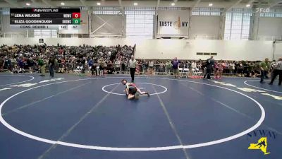 52 lbs Cons. Round 1 - Eliza Goodenough, Divas Of Destruction Wrestling Club vs Lena Wilkins, Wolverine Den Wrestling Club