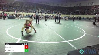 58 lbs Consi Of 16 #1 - Brody Lewis, Mustang Bronco Wrestling Club vs Bailee Taylor, Tuttle
